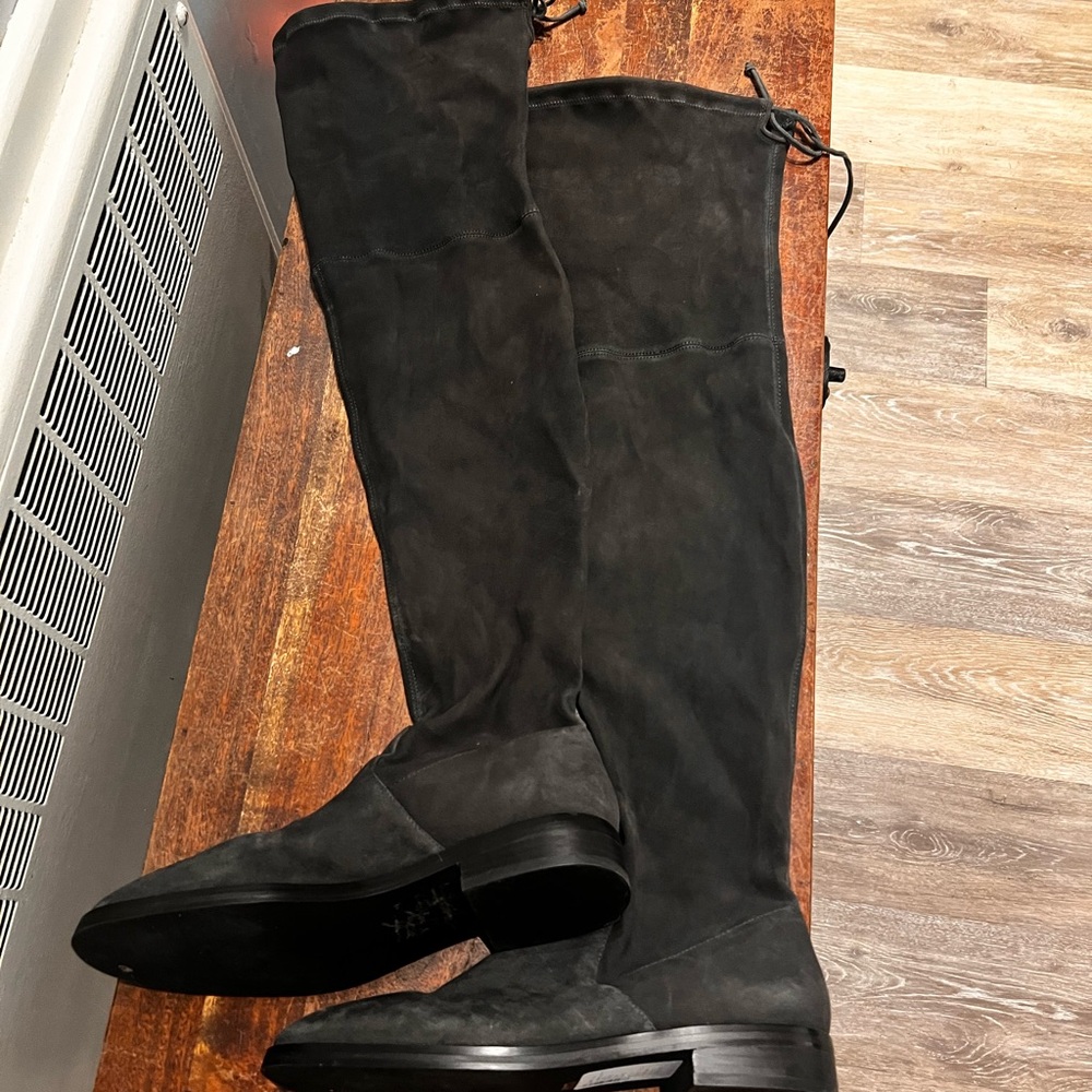 Grey Over-the-Knee Boots